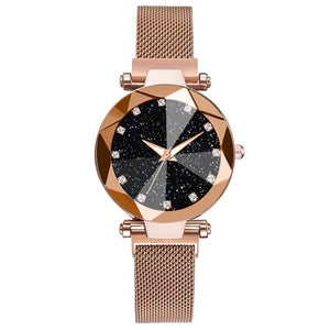 Ladies Magnetic Starry Sky Clock Luxe Montres Femmes Fashion Diamond Femme Quartz Montres-bracelets Relogio Feminino Zegarek Damski